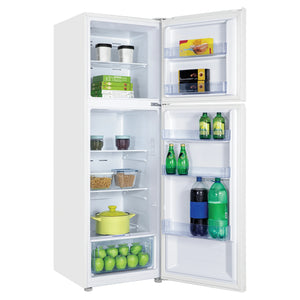 TCL 249L Top Mount Fridge White P272TMW, Left Side View With Door Open