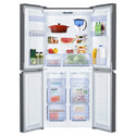 TCL 421L French Door Fridge P421CDN, Front View With Double Door Open View With Storages