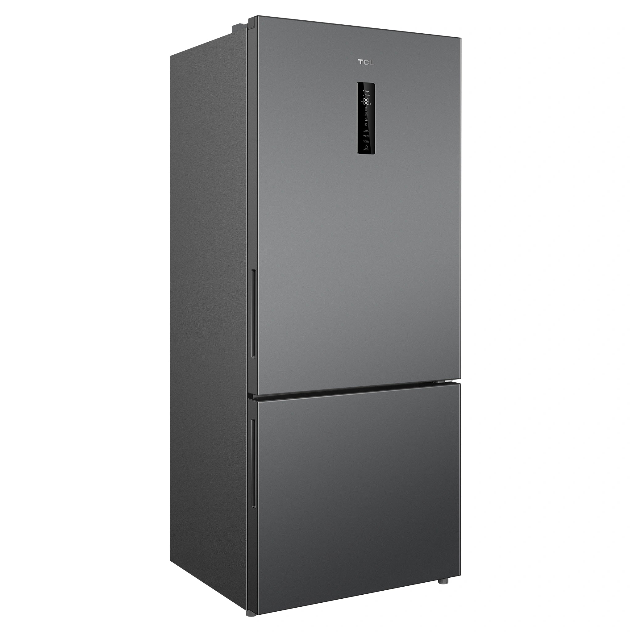 TCL 416L Bottom Mount Fridge P445BFG, Left Side View
