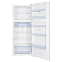 TCL 415L White Top Mount Fridge P454TMW, Front View With Door Open
