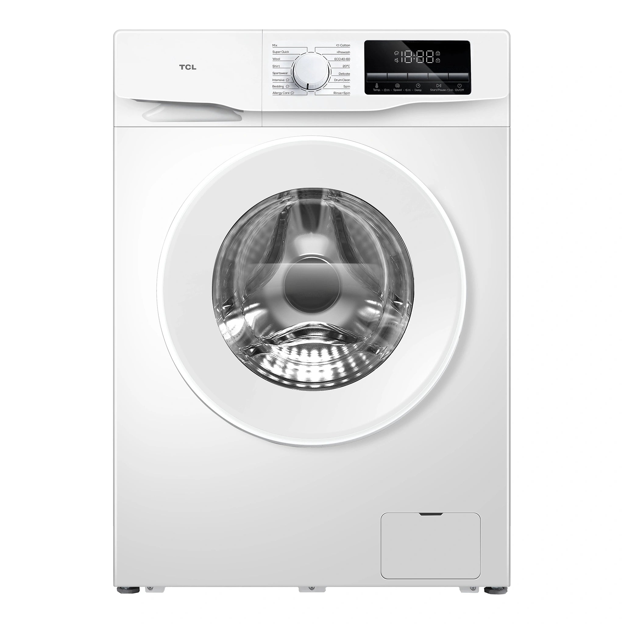 TCL 8.5kg Front Load Washing Machine P619FLW, Front View