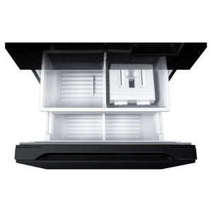 TCL 496L Black French Door Fridge TRF495FHB, Drawer Open View