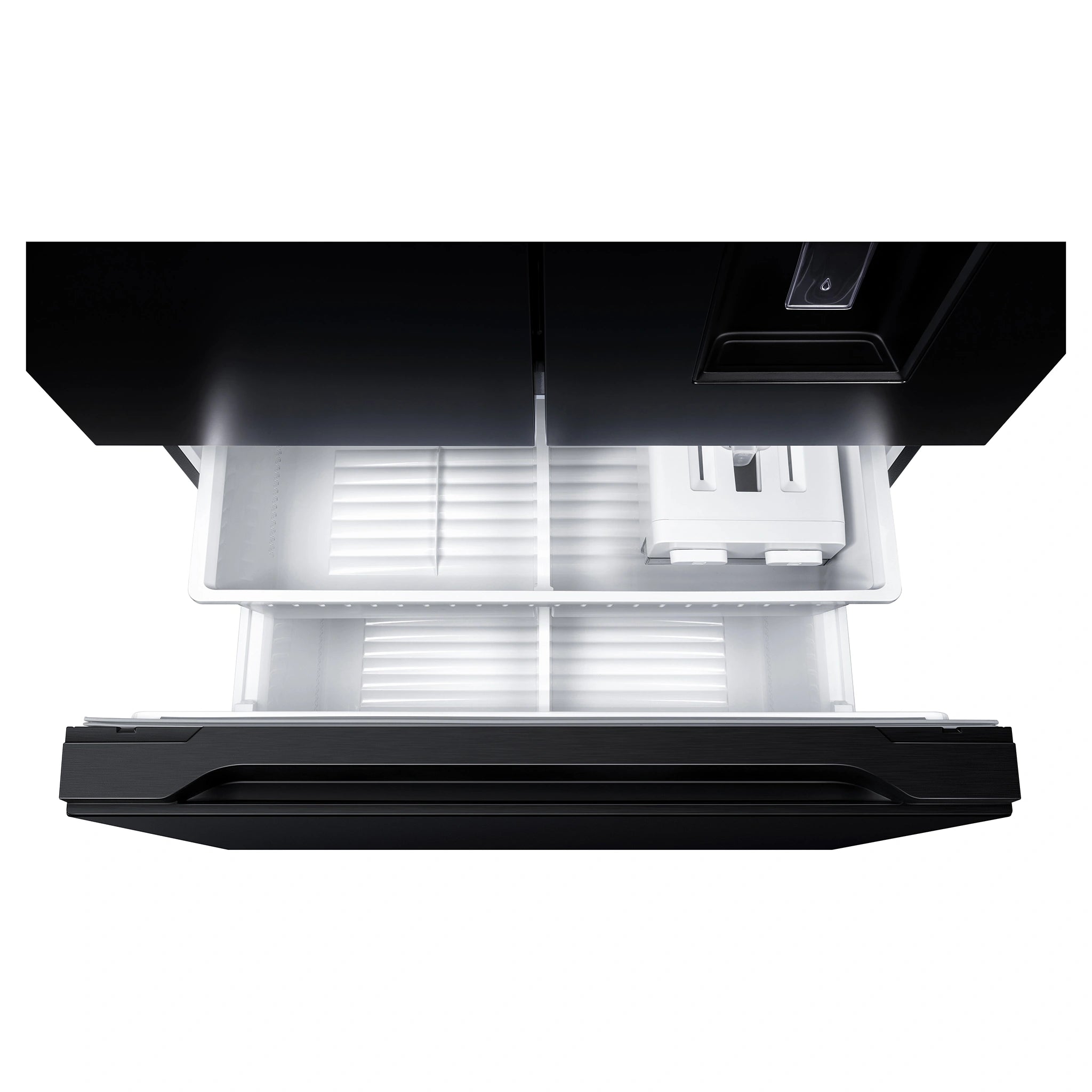TCL 575L Matte Black French Door Fridge TRF576FHB, Drawer Open View