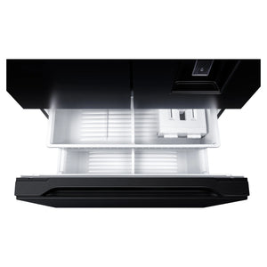 TCL 575L Matte Black French Door Fridge TRF576FHB, Drawer Open View