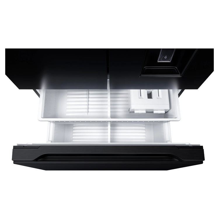 TCL 575L Matte Black French Door Fridge TRF576FHB, Drawer Open View