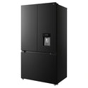 TCL 575L Matte Black French Door Fridge TRF576FHB, Left Angled View