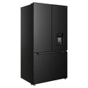TCL 575L Matte Black French Door Fridge TRF576FHB, Right Angled View