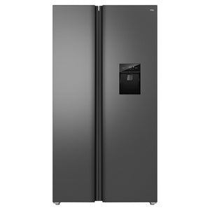 TCL 631L Grey Side by Side Fridge TRF630SHG, Front View