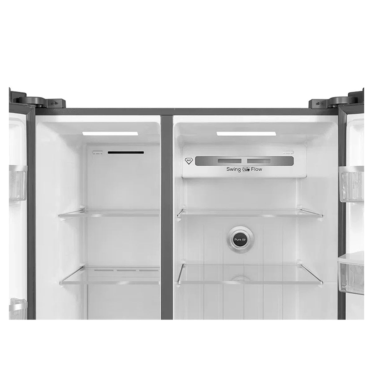 TCL 631L Grey Side by Side Fridge TRF630SHG, Inside View
