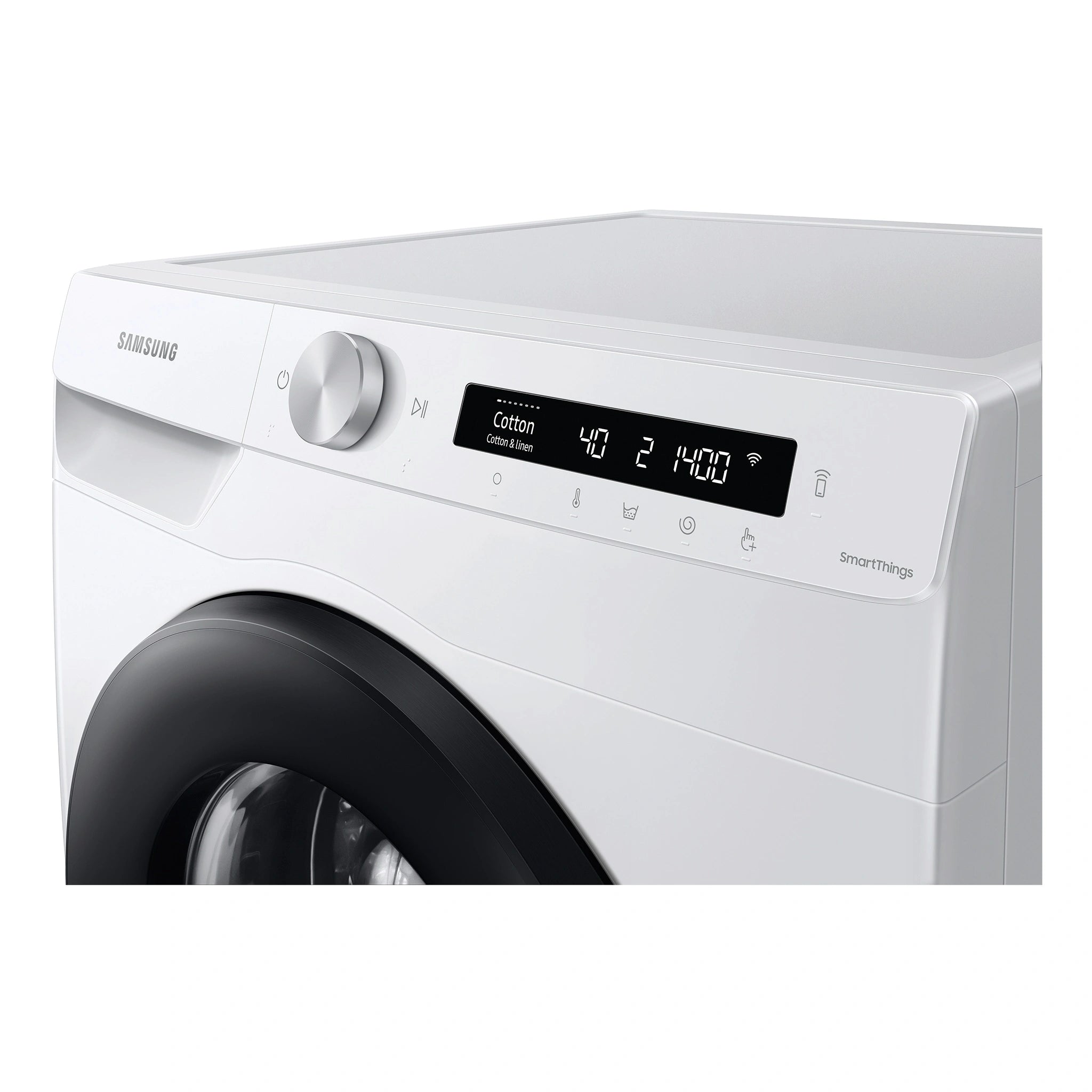 TCL 10kg Front Load Washing Machine - 5 Star Energy Rating WF10P11W, Left Control Panel View