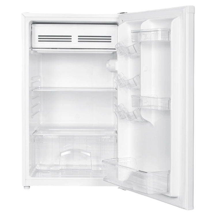 Teco 121L Silver Bar Fridge TBF121SMAH, Front View With Door Open