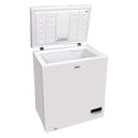 Teco THCF145WMGM 145L Chest Freezer, Front right view with top open