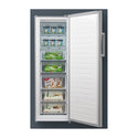 Teco THF268SNTAM 268L Hybrid Fridge Freezer Stainless Steel, Front view with door open