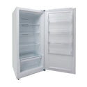 Teco THF418WNCRM 418L Hybrid Fridge Freezer, Front right view with door open