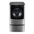 LG 18.5Kg Stainless Steel Twin Load Washing Machine TWIN171216T, Front view
