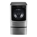LG 18.5Kg Stainless Steel Twin Load Washing Machine TWIN171216T, Front view