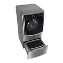 LG 18.5Kg Stainless Steel Twin Load Washing Machine TWIN171216T, Front top right view