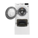 LG TWIN171409V 11Kg White Finish Dual Washing Machine, Front view with door open