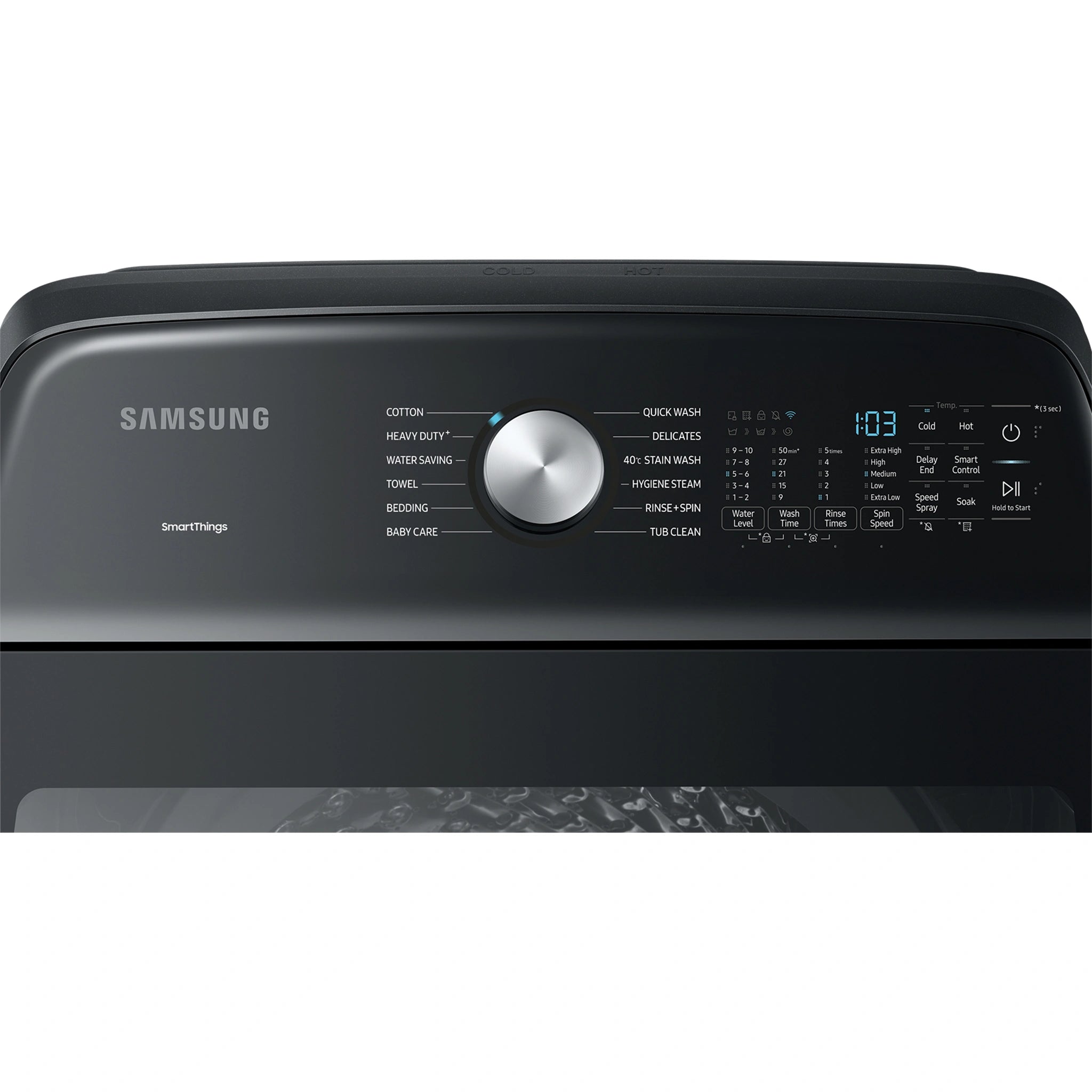 Samsung 14kg Top Load Washer WA14A8377GV, Control Panel View