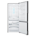 Westinghouse 453L Bottom Mount Fridge Dark Stainless WBE4500BBR, Front view with door open