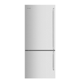 Westinghouse WBE4504SCL 425L Bottom Mount Fridge Stainless Steel, Front view