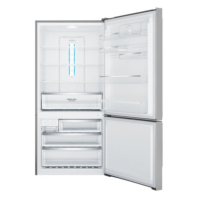 Westinghouse 528L Bottom Mount Fridge Stainless WBE5304SBR, Front view with open doors