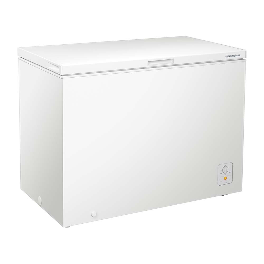Westinghouse WCM3000WE 300L Chest Freezer White, Front right view