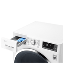 LG 8kg Front Load Washing Machine WD1408NCW, Front view with drawer open