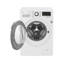 LG 11kg Front Load Washing Machine with TrueSteam WD1411SBW, Front view with door open