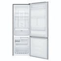 Westinghouse 335L Bottom Freezer Fridge - Arctic Steel WBB3400AKX, Front View With Door Open