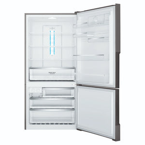 Westinghouse 496L Bottom Mount Frost Free Fridge WBE5300BCR, Front View With Door Open