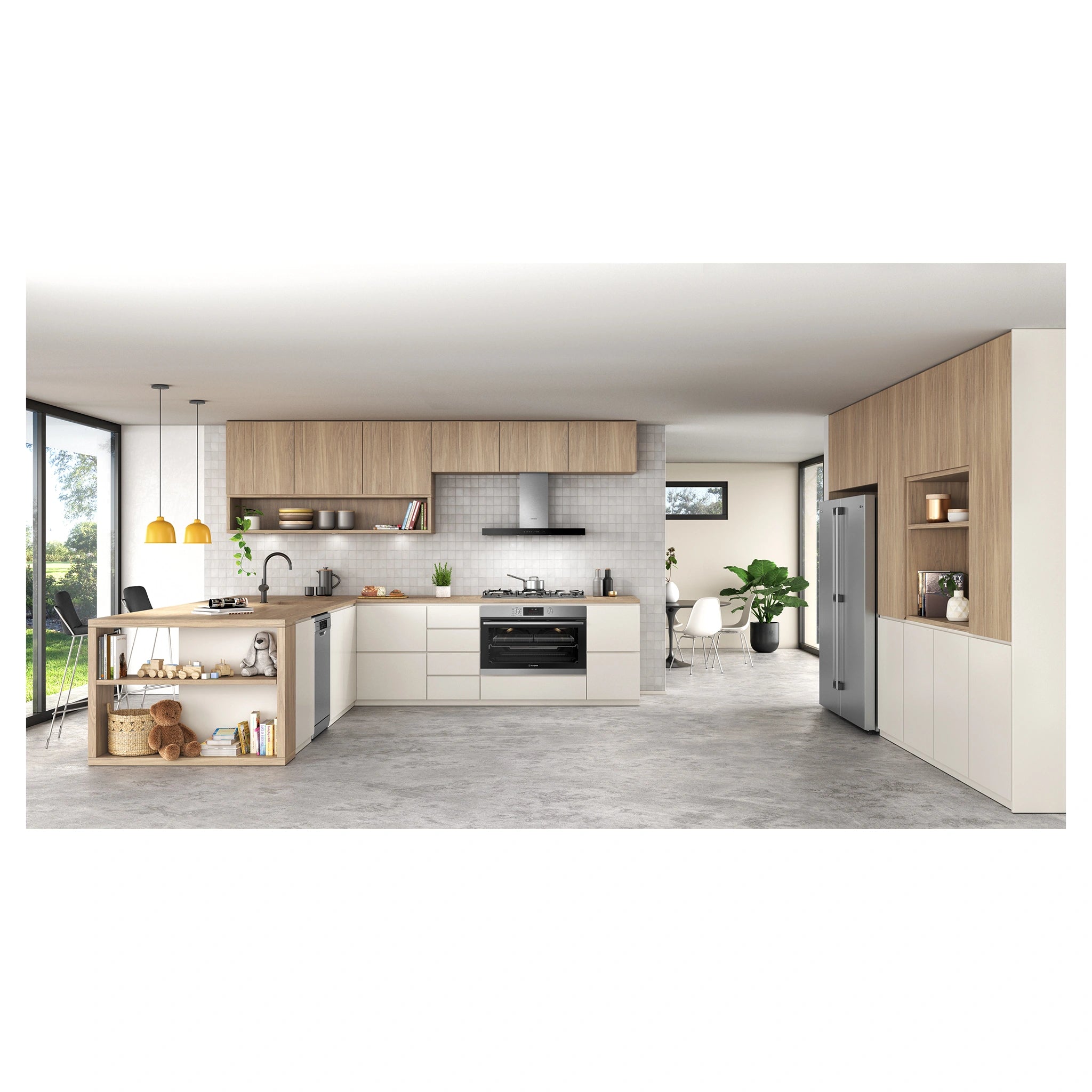 Westinghouse 496L Bottom Mount Frost Free Fridge WBE5300SCR, Lifestyle View