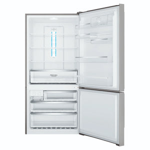 Westinghouse 496L Bottom Mount Frost Free Fridge Right Hinge - Stainless Steel WBE5304SCR, Front View With Door Open