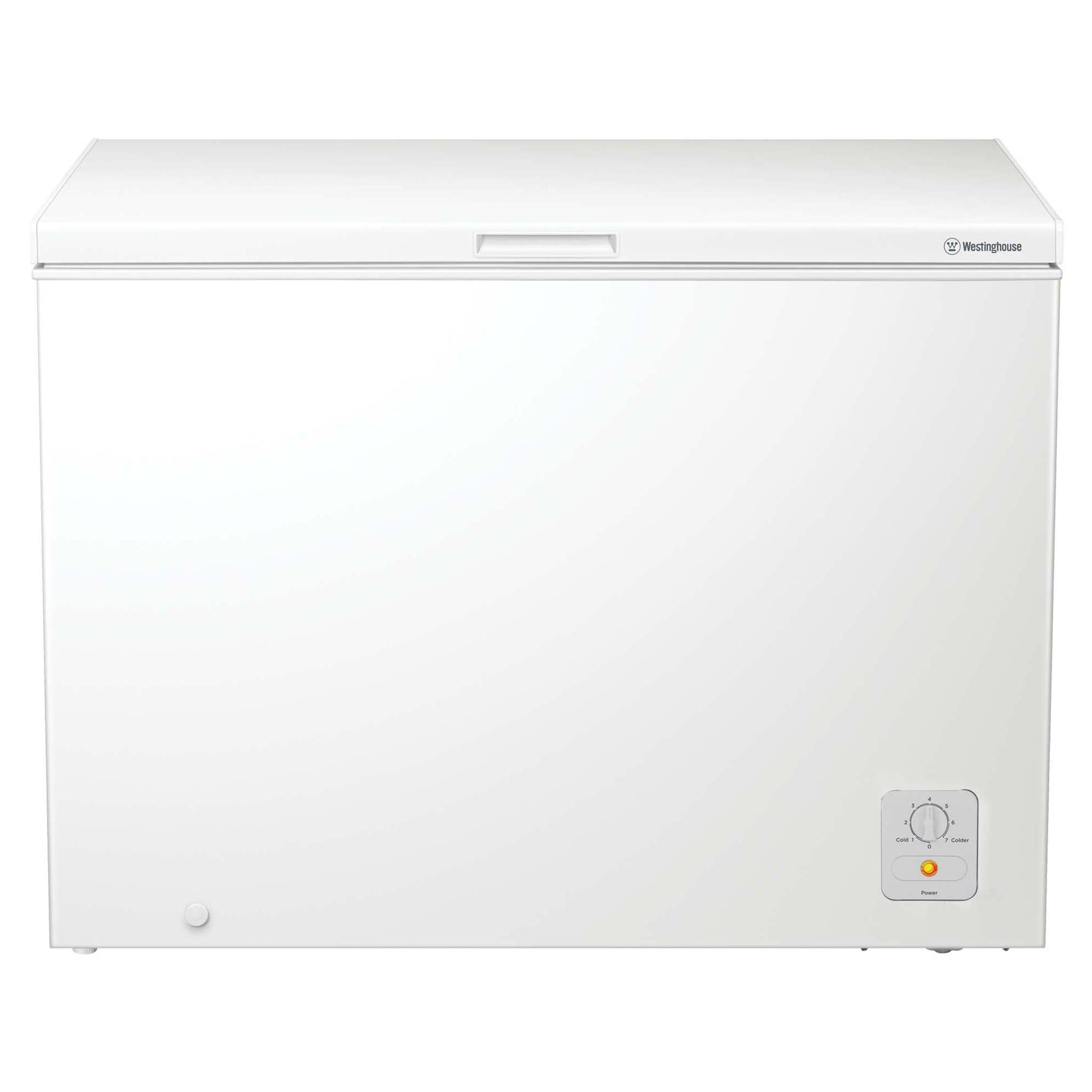Westinghouse 300L White Chest Freezer WCM3000WE, Front View
