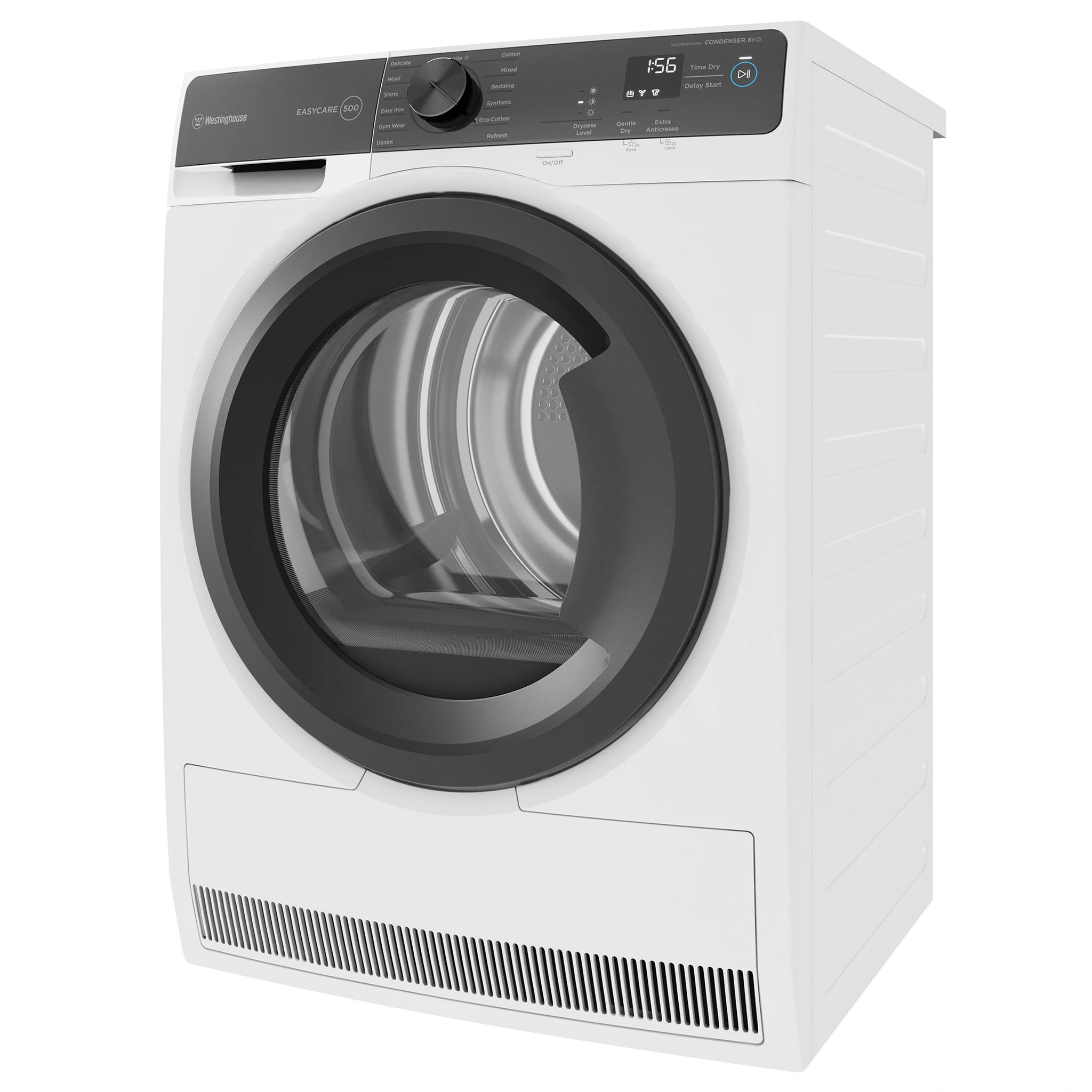 Westinghouse 8kg EasyCare 500 Series Condenser Dryer WDC804M5WA, Right Side View