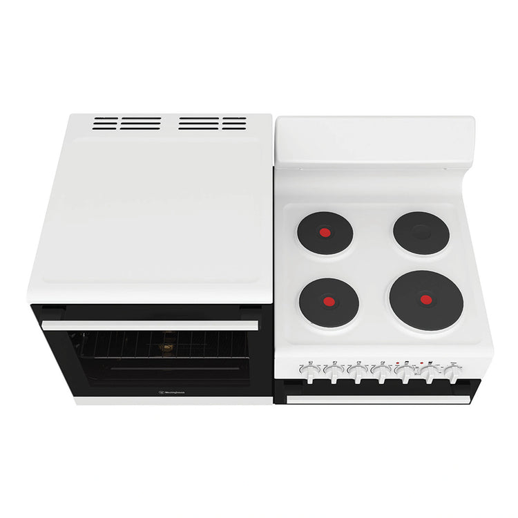 Westinghouse White Elevated Electric Oven WDE132WCL, Top View