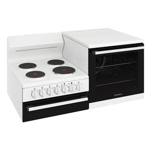 Westinghouse White Elevated Electric Oven WDE132WCR, Right View