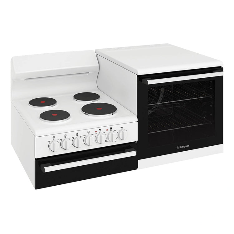 Westinghouse White Elevated Electric Oven WDE132WCR, Right View