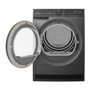 Westinghouse 8kg EasyCare 700 Series Heat Pump Dryer WDH804N8SA, Front View With Door Open