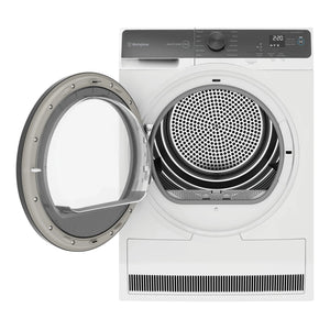 Westinghouse 8kg EasyCare 700 Series Heat Pump Dryer WDH804N8WA, Front View With Door Open