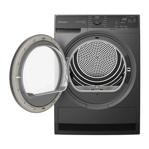 Westinghouse 9kg EasyCare 700 Series Heat Pump Dryer WDH904N7SA, Front View With Door Open