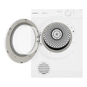 Westinghouse 4.5kg vented tumble dryer WDV457H3WB, Front View With Door Open