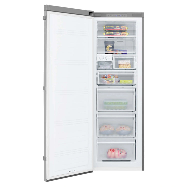 Westinghouse 254L Stainless-Steel Upright Frost-Free Freezer WFB2804SA, Door Open View