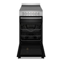 Westinghouse 54cm Freestanding Electric Oven with Ceramic Cooktop WFE542SC, Front View Door Open
