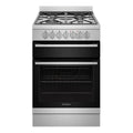 Westinghouse 60cm Freestanding Electric Oven with Gas Cooktop WFE612SC, Front View