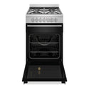 Westinghouse 60cm Freestanding Electric Oven with Gas Cooktop WFE612SC, Front View With Door Open