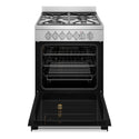 Westinghouse 60cm Freestanding Dual Fuel Oven WFE614SC, Front View With Door Open