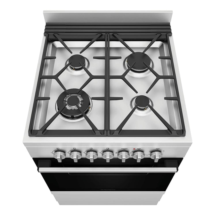 Westinghouse 60cm Freestanding Dual Fuel Oven WFE614SC, Top View