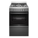Westinghouse 60cm Freestanding Dual Fuel Oven with AirFry WFE616DSC,  Front View