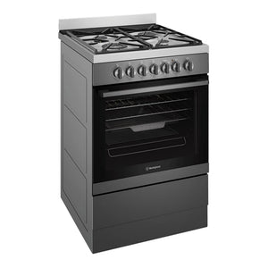 Westinghouse 60cm Freestanding Dual Fuel Oven with AirFry WFE616DSC, Left Side View